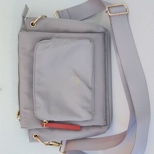 MERSI GREY NYLON CROSSBODY BAG